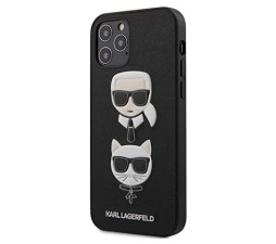 Slika izdelka: KARL LAGERFELD KLHCP12MSAKICKCBK za iPhone 12 ali 12 Pro črna trda zaščita - Karl and Choupette