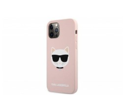 Slika izdelka: KARL LAGERFELD KLHCP12MSLCHLP za iPhone 12 Pro roza silikonska zaščita - Choupetts head
