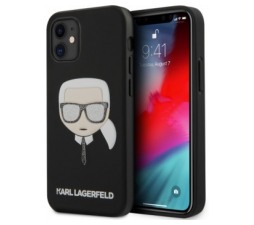 Slika 2 izdelka: KARL LAGERFELD KLHCP12SGLBK za iPhone 12 Mini črna silikonska zaščita - Karl s Head Glitter Glasses