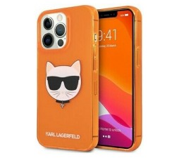 Slika izdelka: KARL LAGERFELD KLHCP13LCHTRO za iPhone 13 Pro oranžna silikonska zaščita - Choupetts head