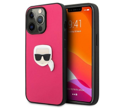 Slika izdelka: KARL LAGERFELD KLHCP13LPKMP za iPhone 13 Pro pink silikonska zaščita - Karl s Head 3D