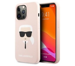 Slika izdelka: KARL LAGERFELD KLHCP13LSLKHP za iPhone 13 Pro roza silikonska zaščita - Karls Head