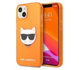 Slika izdelka: KARL LAGERFELD KLHCP13MCHTRO za iPhone 13 6.1 oranžna silikonska zaščita - Choupetts head