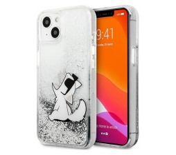 Slika izdelka: KARL LAGERFELD KLHCP13MGCFS za iPhone 13 6.1 prozorna trda zaščita z bleščicami - Choupette Fun