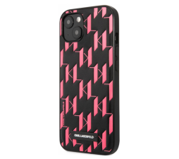 Slika izdelka: KARL LAGERFELD KLHCP13MMNMP1P za iPhone 13 6.1 črno pink zaščita - Monogram Plaque