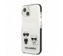Slika izdelka: KARL LAGERFELD KLHCP13MTPEKCW za iPhone 13 6.1 bela zaščita s črno obrobo - Full Body