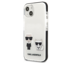 Slika 2 izdelka: KARL LAGERFELD KLHCP13MTPEKCW za iPhone 13 6.1 bela zaščita s črno obrobo - Full Body