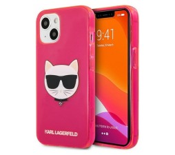 Slika izdelka: KARL LAGERFELD KLHCP13SCHTRP za iPhone 13 Mini pink silikonska zaščita - Choupetts head
