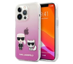 Slika izdelka: KARL LAGERFELD KLHCP13XCKTRP za iPhone 13 Pro Max prozorno pink zaščita - Full Body