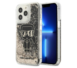 Slika 2 izdelka: KARL LAGERFELD KLHCP13XLGGKBK za iPhone 13 Pro Max črna trda zaščita z bleščicami - Getsby Full Body