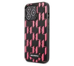 Slika izdelka: KARL LAGERFELD KLHCP13XMNMP1P za iPhone 13 Pro Max črno pink zaščita - Monogram Plaque