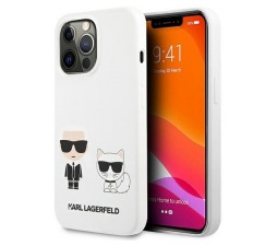 Slika izdelka: KARL LAGERFELD KLHCP13XSSKCW za iPhone 13 Pro Max bela silikonska zaščita - Full Bodies