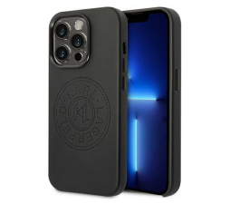 Slika izdelka: KARL LAGERFELD KLHCP14LFWHK za iPhone 14 Pro črna usnjena zaščita - Perforated Logo