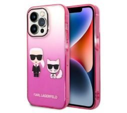 Slika izdelka: KARL LAGERFELD KLHCP14LTGKCP za iPhone 14 Pro Gradient roza zaščita - Full Bodies
