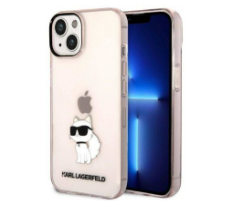 Slika izdelka: KARL LAGERFELD KLHCP14SHNCHTCP zaščita ovitek za iPhone 14 prozorno roza - IML NFT Choupette Logo