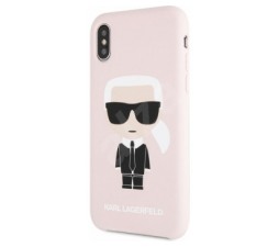 Slika 2 izdelka: KARL LAGERFELD KLHCPXSLFKPI za iPhone Xs roza silikonska zaščita - Full Body Iconic