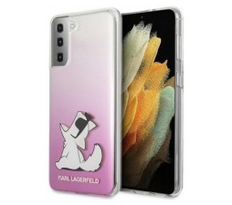 Slika izdelka: KARL LAGERFELD KLHCS21MCFNRCPI za Samsung Galaxy S21 Plus G996 prozorno pink trda zaščita - Choupette Fun