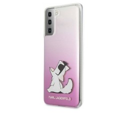 Slika izdelka: KARL LAGERFELD KLHCS21SCFNRCPI za Samsung Galaxy S21 G991 prozorno pink trda zaščita - Choupette Fun