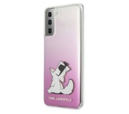 Slika 2 izdelka: KARL LAGERFELD KLHCS21SCFNRCPI za Samsung Galaxy S21 G991 prozorno pink trda zaščita - Choupette Fun