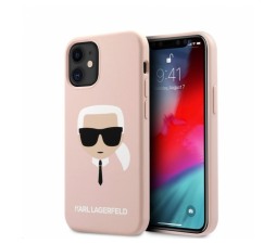 Slika izdelka: KARL LAGERFELD KLHCS21SSLFKPI za iPhone 12 Mini roza silikonska zaščita - Karls Head