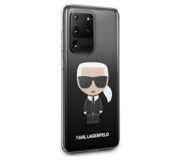 Slika izdelka: KARL LAGERFELD KLHCS69TRDFKBK za Samsung Galaxy S20 Ultra G988 prozorno črna trda zaščita - Karl Full Body Iconic