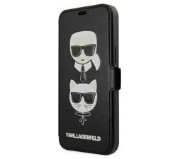 Slika izdelka: KARL LAGERFELD ovitek KLFLBKSP12LFKICKC za iPhone 12 in 12 Pro knjiga črna - Karl and Choupette