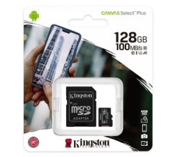 Slika 2 izdelka: Kingston SPOMINSKA KARTICA 128 GB micro SD (2v1 MICRO-SDHC ) 100 MB / s