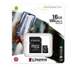 Slika izdelka: Kingston SPOMINSKA KARTICA 16 GB micro SD (2v1 MICRO-SDHC ) 100 MB / s