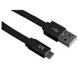 Slika izdelka: Kit podatkovni kabel microUSB - USB črn 1 m