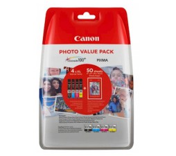 Slika izdelka: KOMPLET CANON CLI-551 CYAN XL, MAGENTA XL, RUMENA XL, ČRNA XL IN FOTO PAPIR PP-201