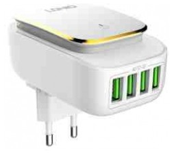 Slika izdelka: LDNIO HIŠNI POLNILEC 220V adapter 4 x USB 4,4A s Type C kablom