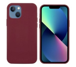 Slika 2 izdelka: Liquid silikonski ovitek za iPhone 13 Mini - bordo rdeč