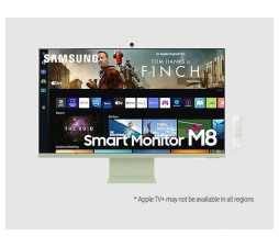 Slika izdelka: Monitor Samsung S32BM801UN SMART M80B Zelen,32",VA, 16:9, 3840X2160, USB-C, USB Hub, Wi-Fi,BT,kamera