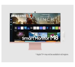 Slika izdelka: Monitor Samsung S32BM801UN SMART M80B roza,32", VA, 16:9, 3840X2160, USB-C, USB Hub, Wi-Fi,BT,kamera