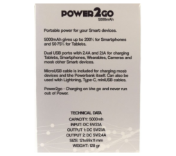Slika 2 izdelka: Mr. Watts zunanja prenosna baterija powerbank 5000 mAh - črn