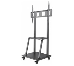 Slika izdelka: Multimedijski voziček 37''-100'' MANHATTAN, 150kg, naklon 0°, črne barve