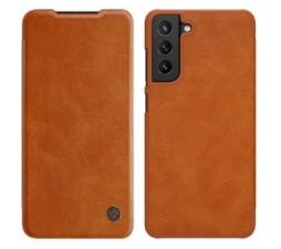 Slika 2 izdelka: Nillkin preklopna torbica QIN za Samsung Galaxy S21 FE G990 - rjava