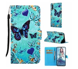 Slika izdelka: Onasi Butterfly Love preklopna torbica za Samsung Galaxy A70 A705 - modra