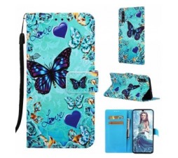 Slika 2 izdelka: Onasi Butterfly Love preklopna torbica za Samsung Galaxy A70 A705 - modra