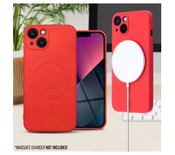 Slika izdelka: Onasi silikonski ovitek MagSafe za iPhone 14 Pro Max - mat rdeč