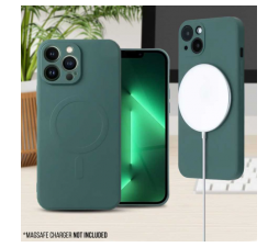 Slika izdelka: Onasi silikonski ovitek MagSafe za iPhone 13 Pro Max - mat zelen