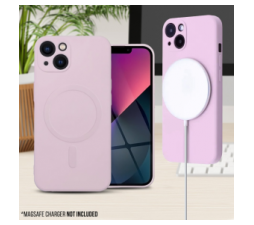 Slika 2 izdelka: Onasi silikonski ovitek MagSafe za iPhone 13 Pro Max - mat roza