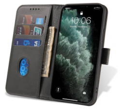 Slika 2 izdelka: Onasi Wallet denarnica usnjena preklopna torbica Xiaomi 12T / 12T Pro - črna