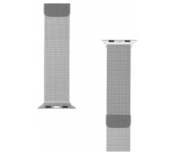 Slika 2 izdelka: Pašček za uro Apple Watch 1, 2, 3, 4, 5, 6, SE 42/44/48 mm - kromiran srebrn
