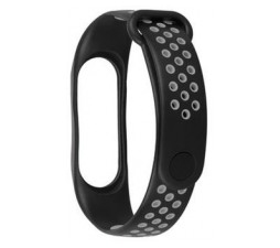 Slika izdelka: Pašček za uro Xiaomi Mi Band 3 ali 4 - črno siv