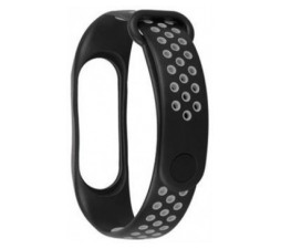Slika 2 izdelka: Pašček za uro Xiaomi Mi Band 3 ali 4 - črno siv
