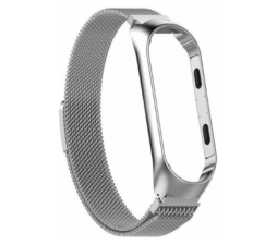 Slika izdelka: Pašček za uro Xiaomi Mi Band 3 in 4 - kromiran srebrn