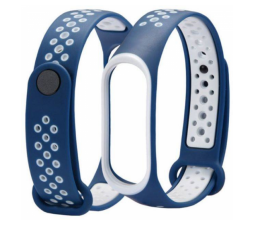 Slika izdelka: Pašček za uro Xiaomi Mi Band 5 in 6 - modro bel