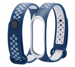 Slika 2 izdelka: Pašček za uro Xiaomi Mi Band 5 in 6 - modro bel
