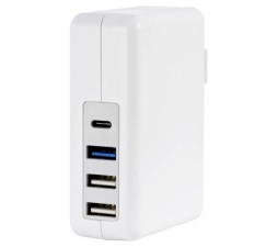 Slika izdelka: Polnilec ASUS 48W Travel Charger (ACHU002), USB-C in 3x USB-A, z nastavki EU, US in UK
